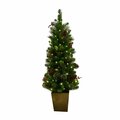 Aparato 4 ft. Slim LED 50 Lights Mixed Cedar Pine Christmas Tree AP2740713